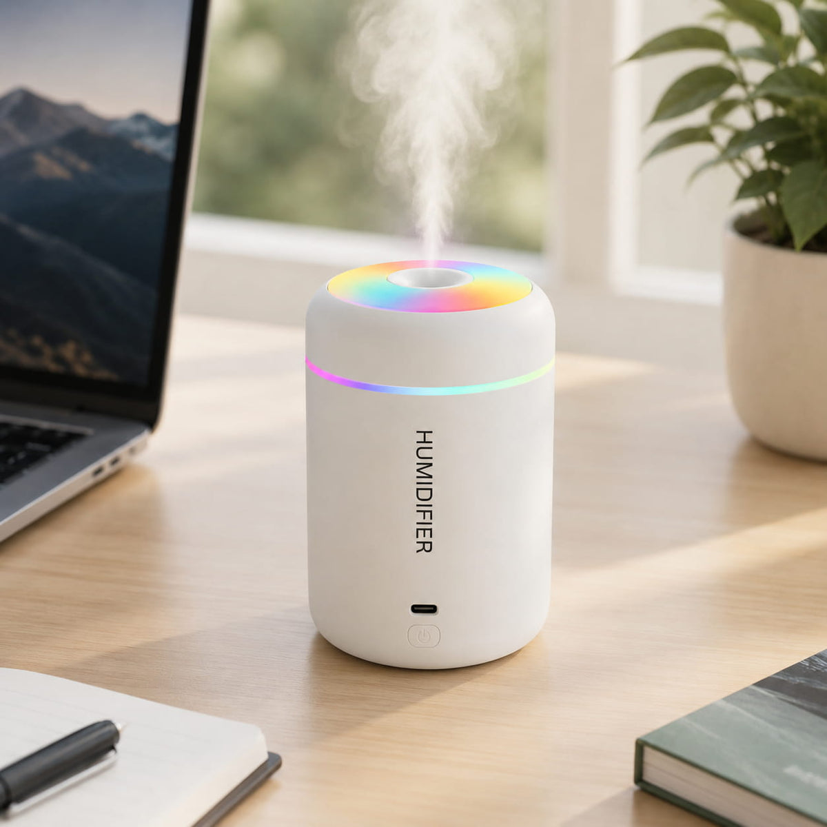 Mini Aroma Humidifier & Air Purifier — USB