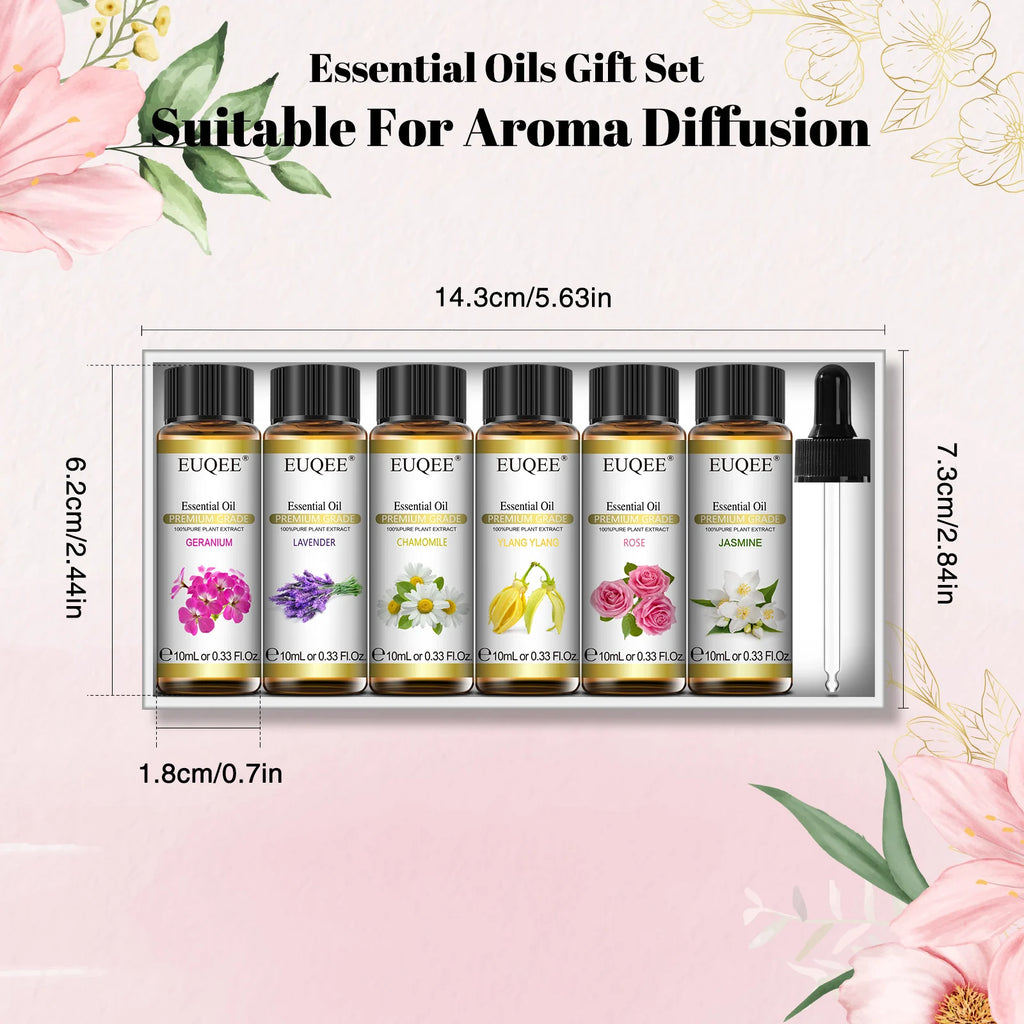 Essential Oils Set — 6 Pure Aromatherapy Oils