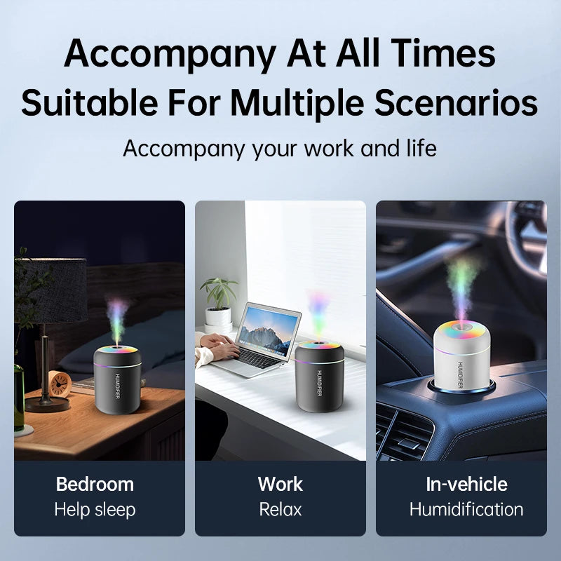 Mini Aroma Humidifier & Air Purifier — USB