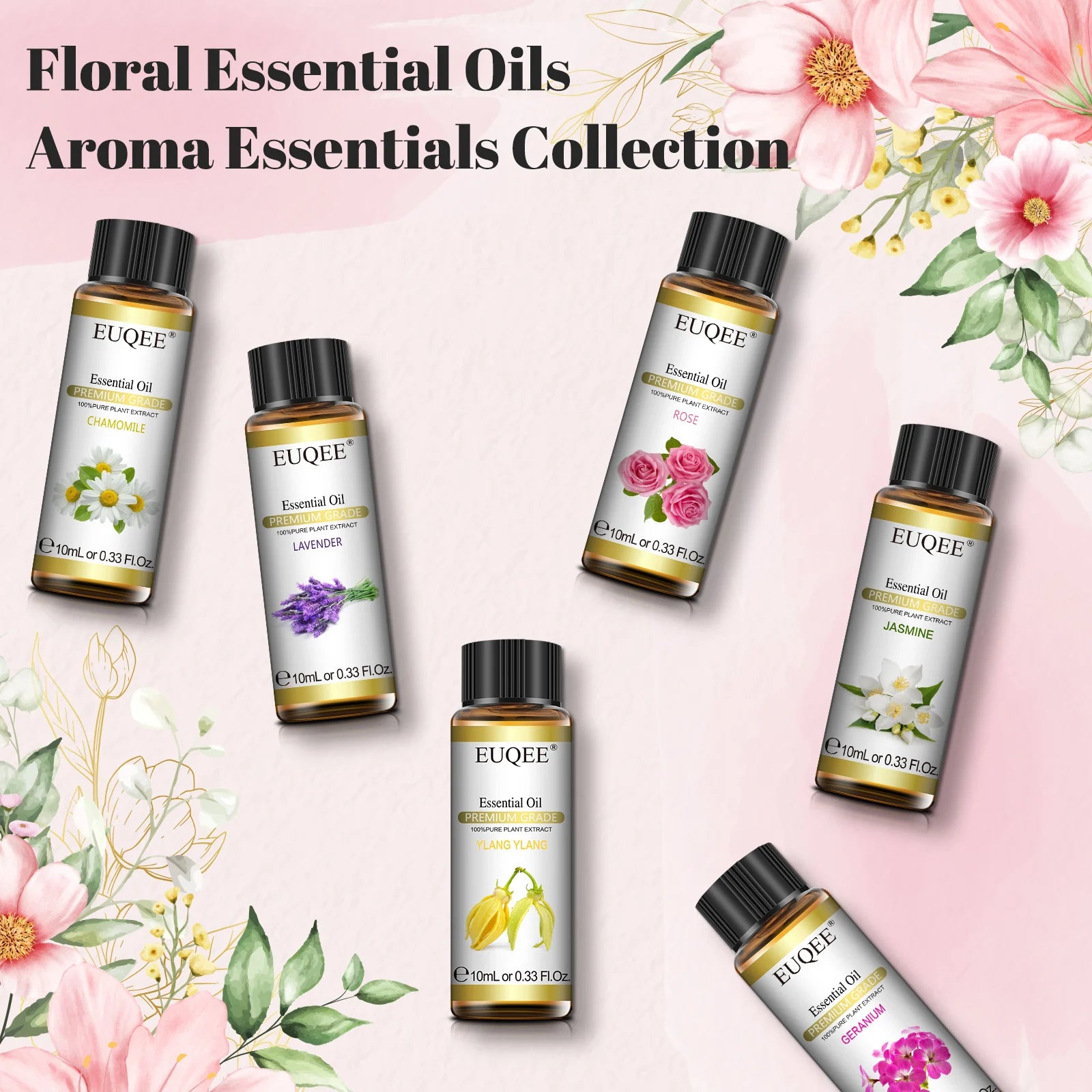 Essential Oils Set — 6 Pure Aromatherapy Oils